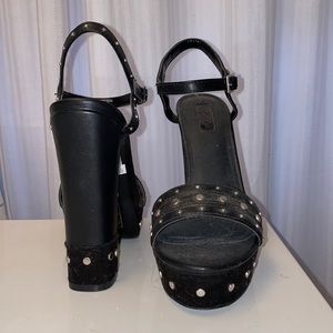 Brand New Topshop Black Studded Heels